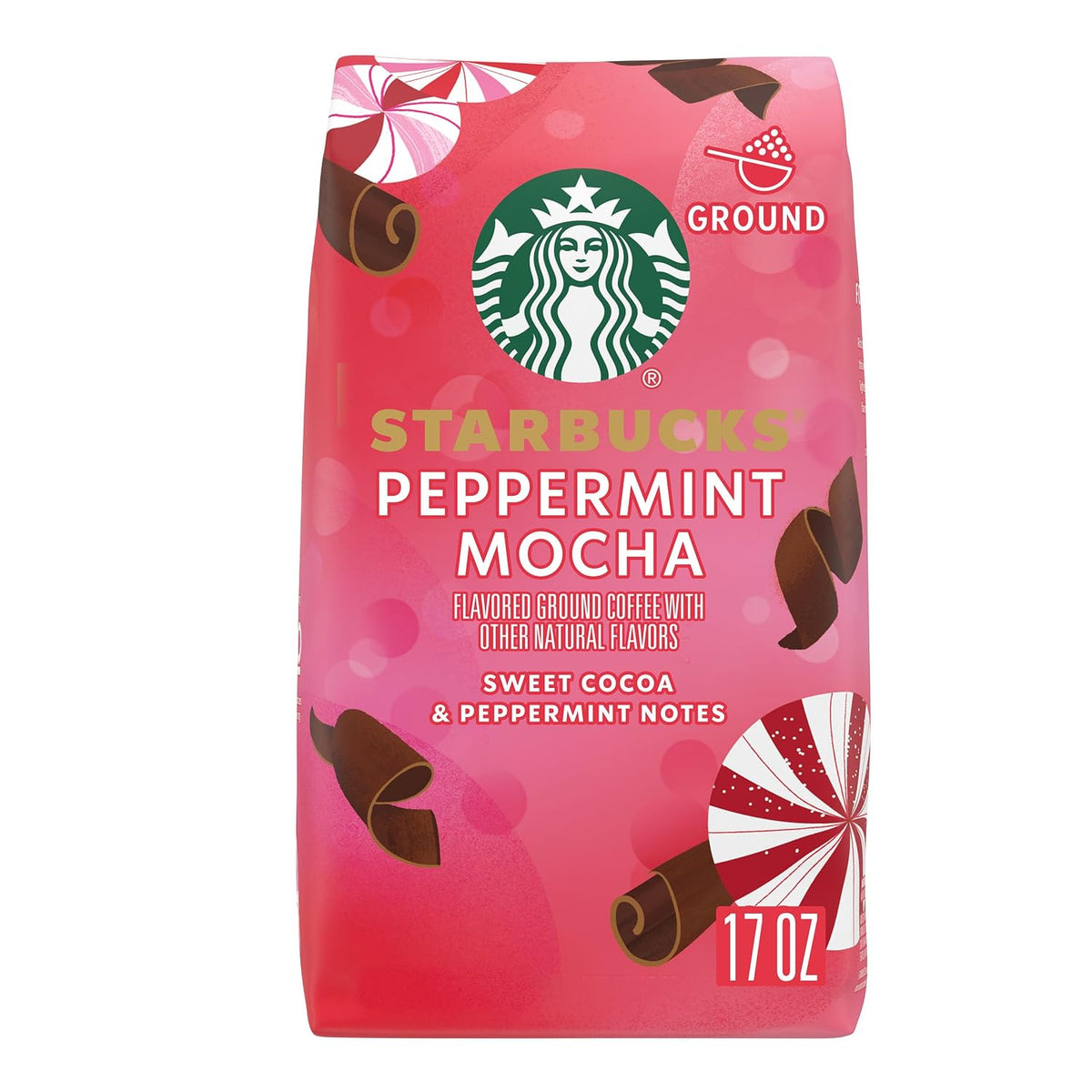 Limited Edition Starbucks Peppermint Mocha Ground Coffee 482g