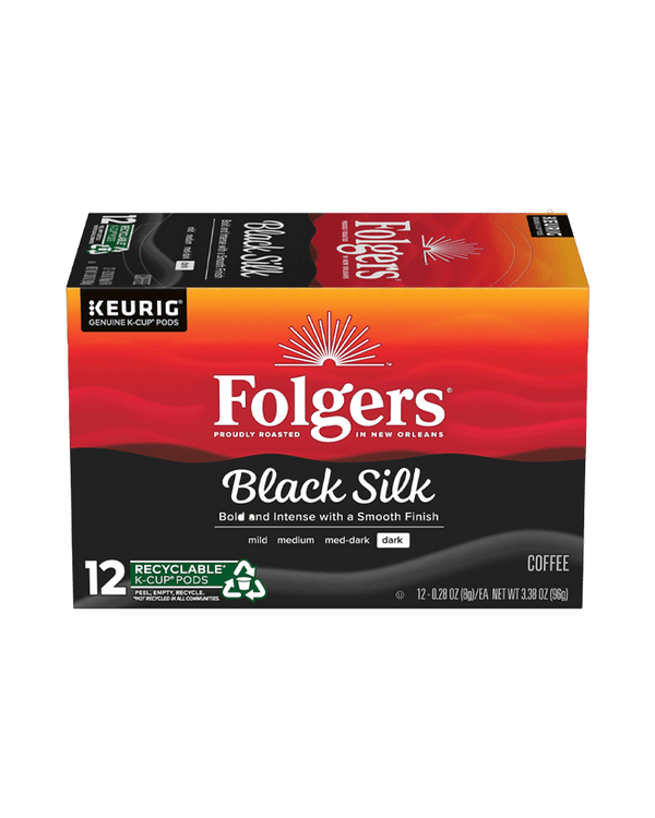 Folgers Black Silk Keurig Genuine K-Cup 12 Pods