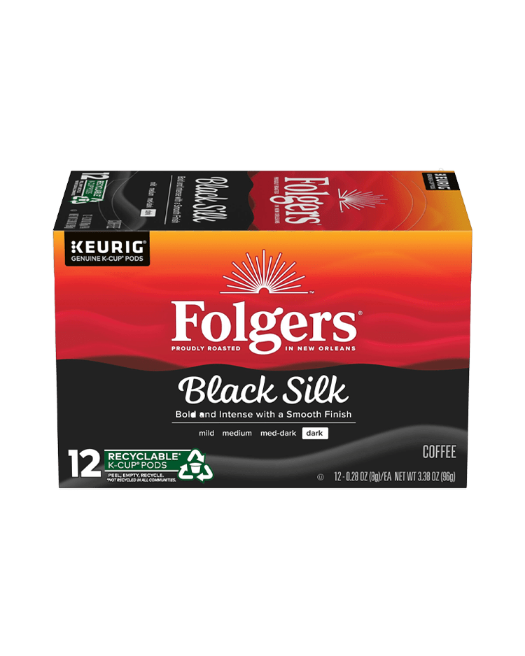Folgers Black Silk Keurig Genuine K-Cup 12 Pods